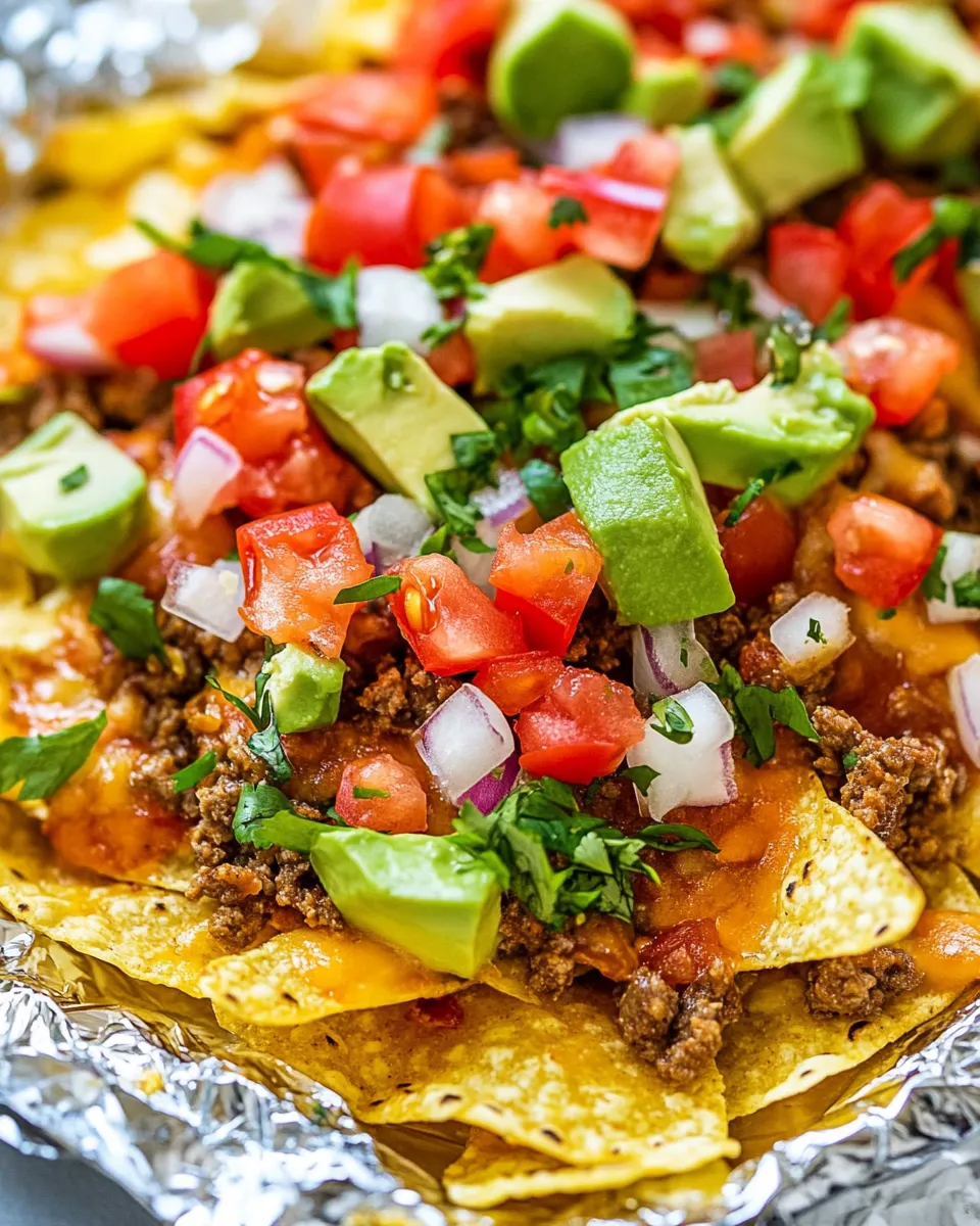 Best Foil-Pack Baked Nachos Recipe dish photo