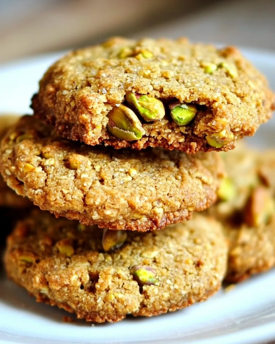 Homemade Four-Ingredient Flourless, Sugar-Free Pistachio Cookies photo