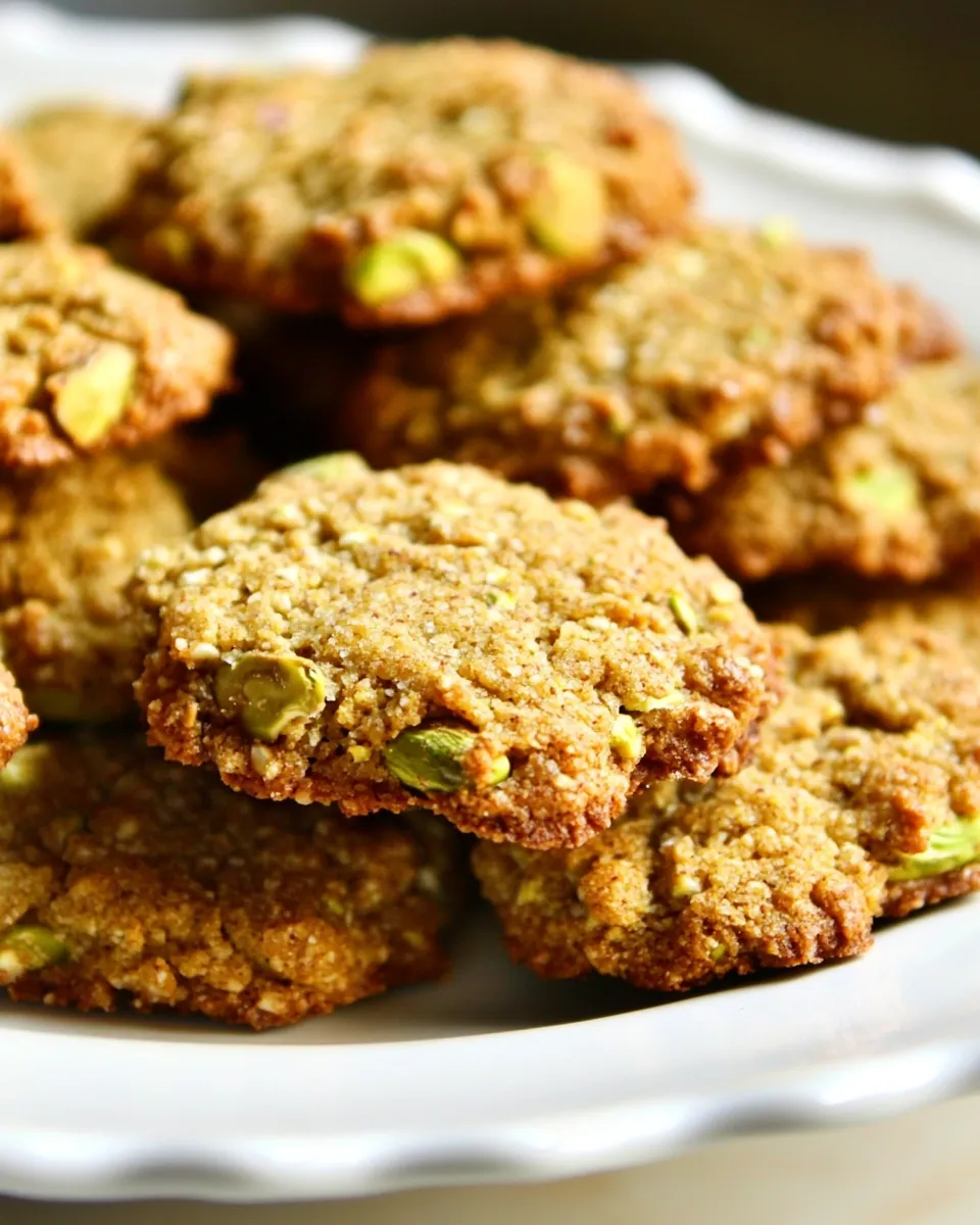 Tasty Four-Ingredient Flourless, Sugar-Free Pistachio Cookies shot