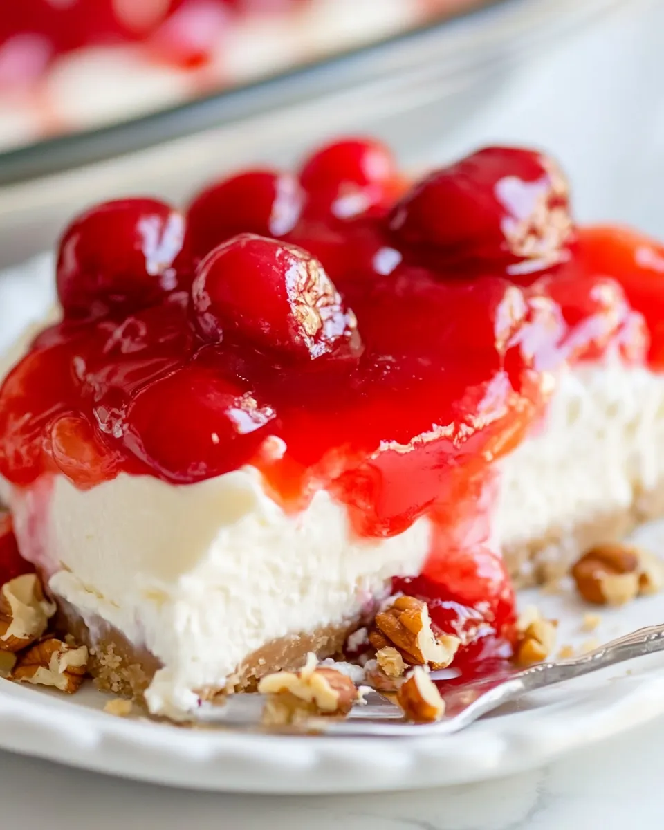 Tasty Frans No-Bake Cherry & Walnut Cheesecake shot