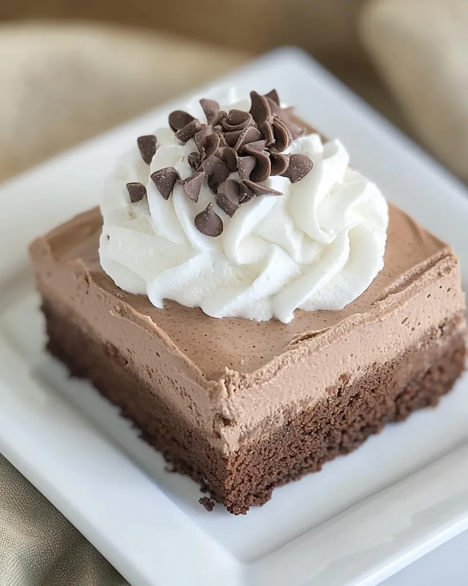 Delicious French Silk Pie Brownies shot