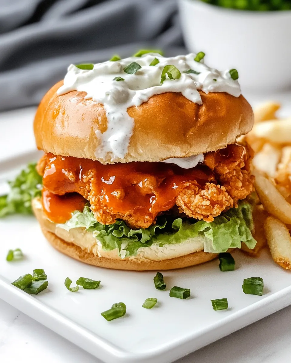 Easy Fried Buffalo Chicken Sandwich recipe photo
