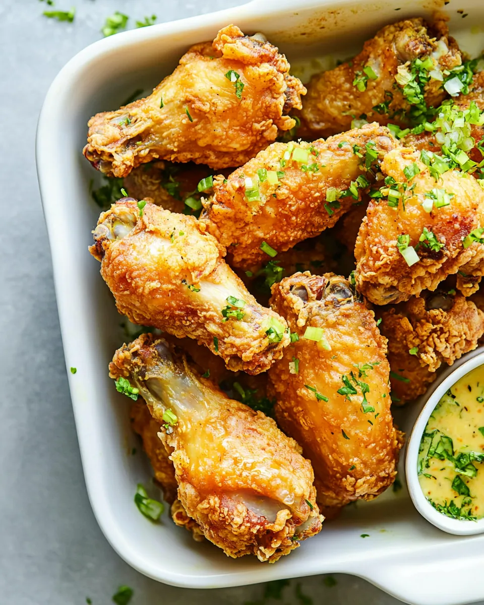 Easy Fried Chicken Wings Recipe shot