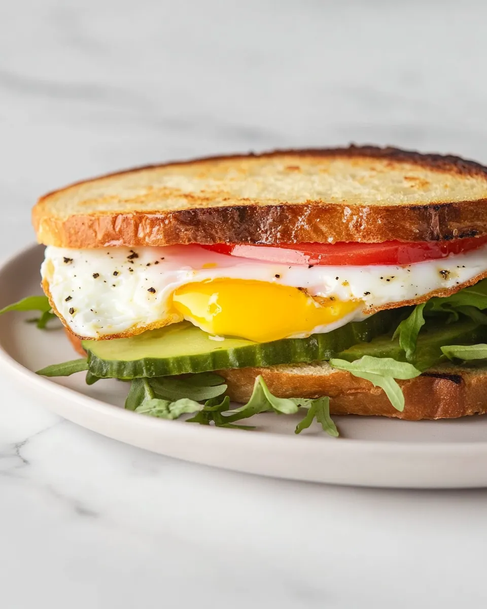 Homemade Fried Egg Sandwich photo