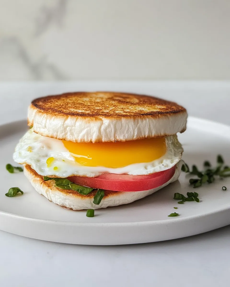 Delicious Fried Egg Sandwich shot