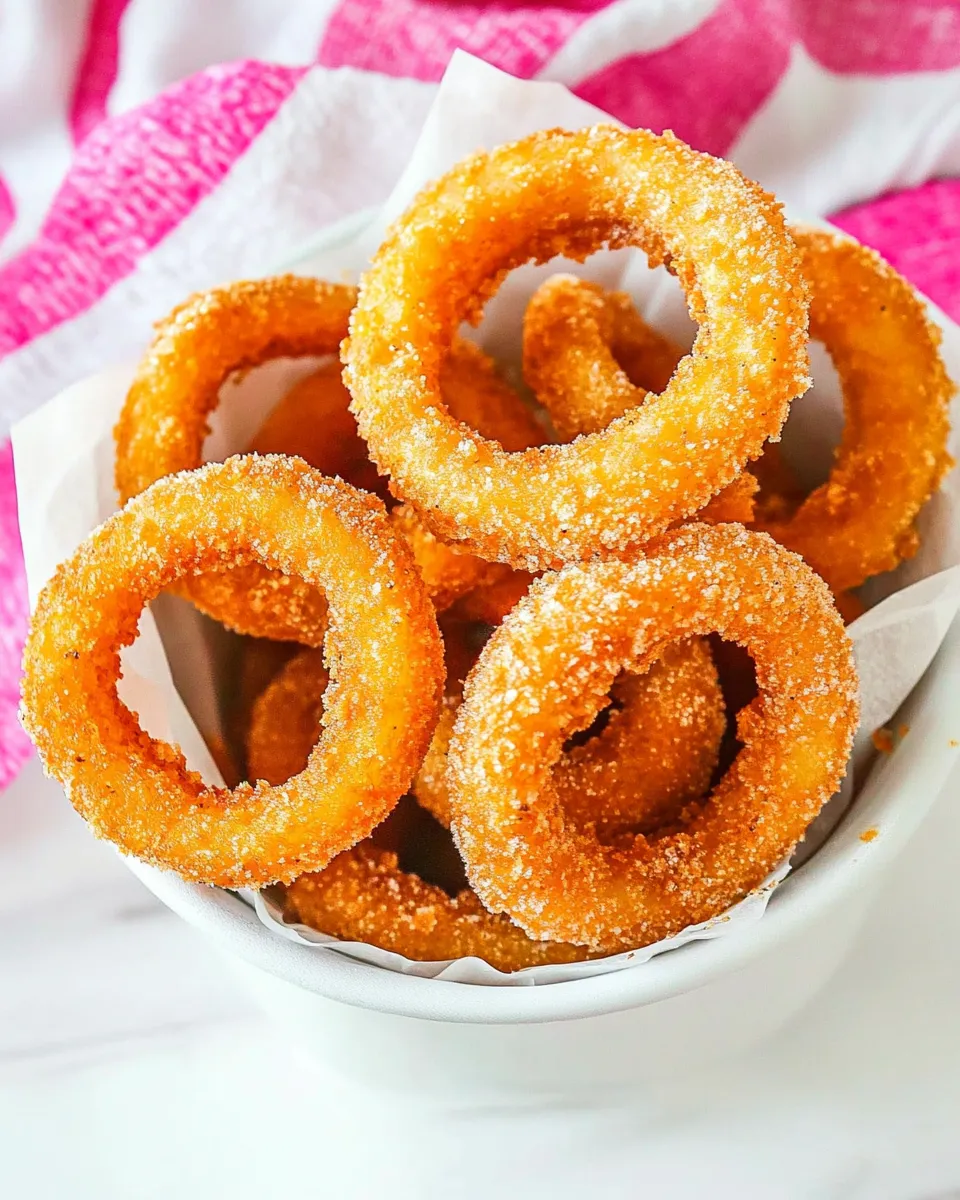 Easy Frozen Onion Rings In The Air Fryer recipe photo