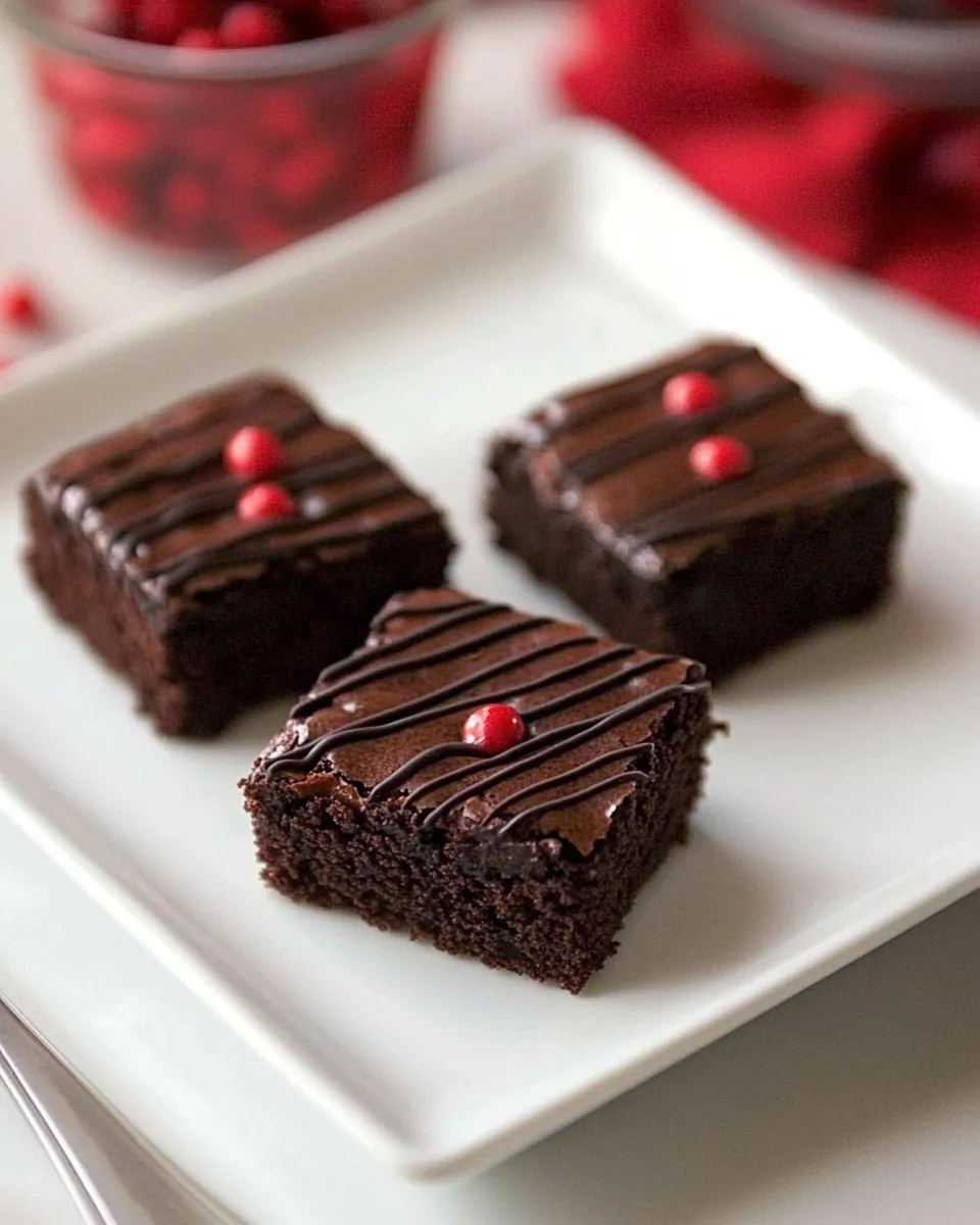 Easy Fudge Brownies with Chocolate Ganache shot