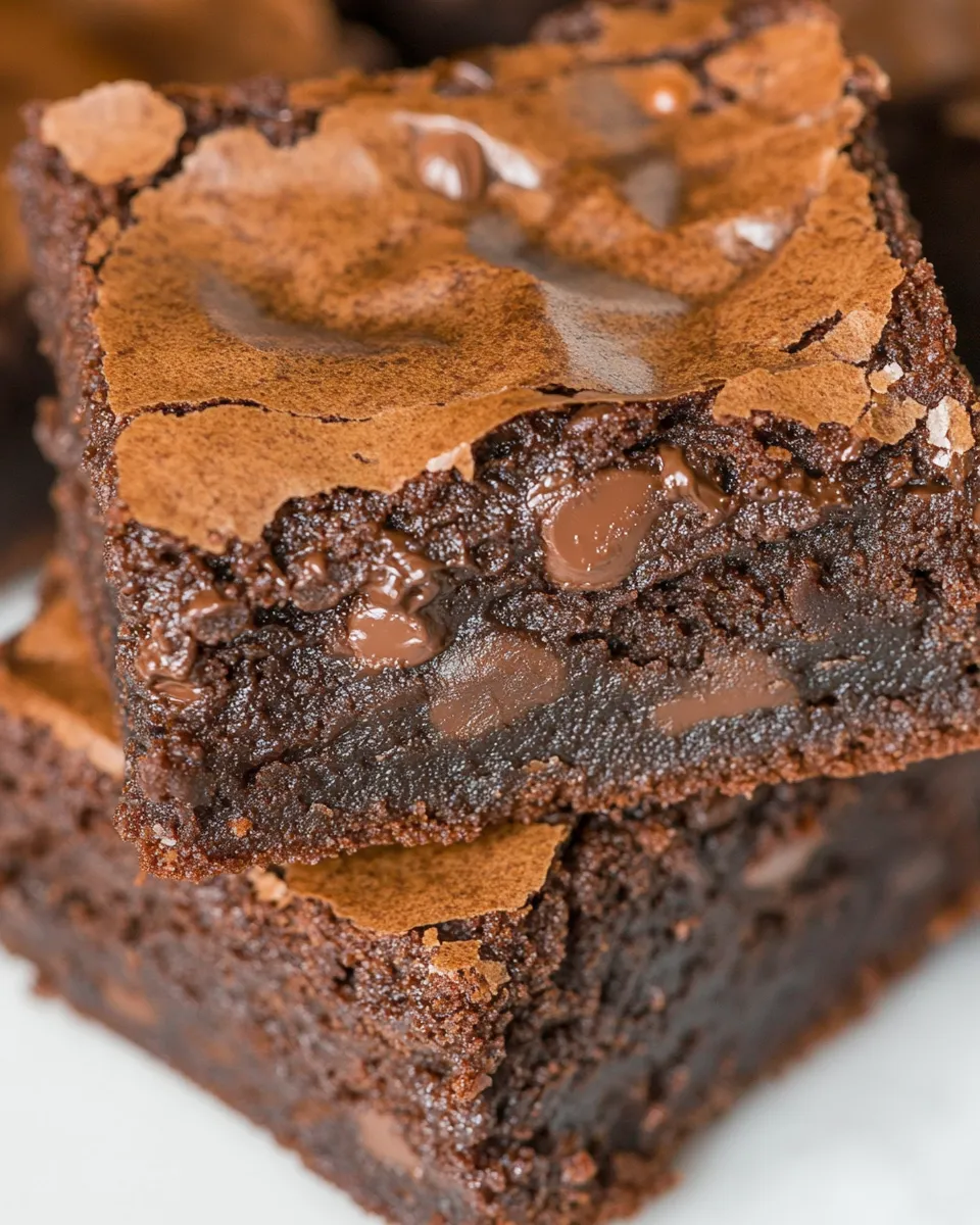 Delicious Fudgy One Bowl Brownies image