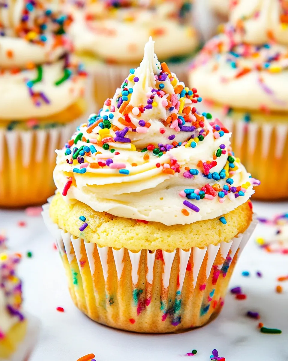 Classic Funfetti Cupcakes Recipe shot