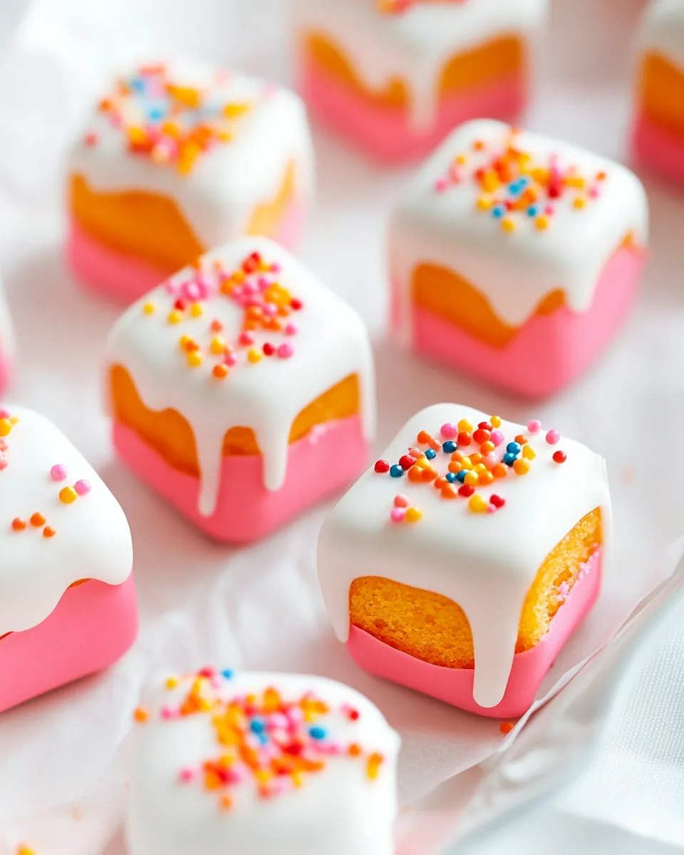 Easy Funfetti Fours (Birthday Cake Petit Fours) photo