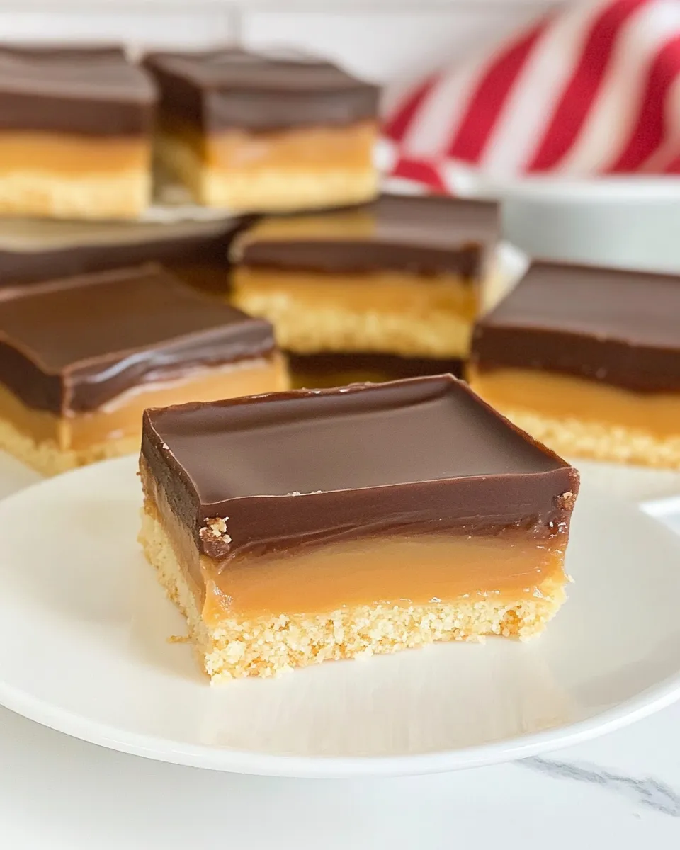 Delicious Ganache Topped Caramel Bars image