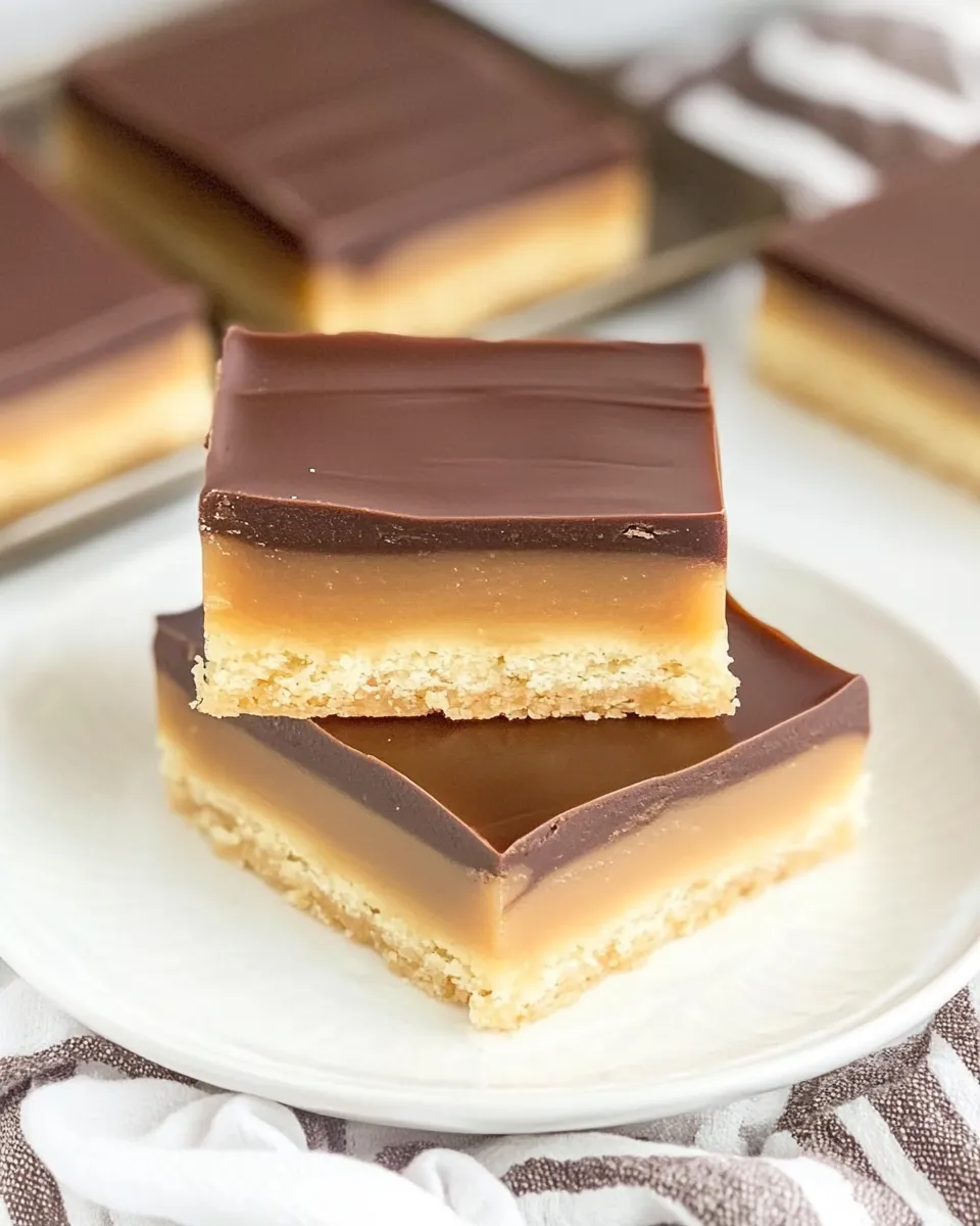Easy Ganache Topped Caramel Bars recipe photo