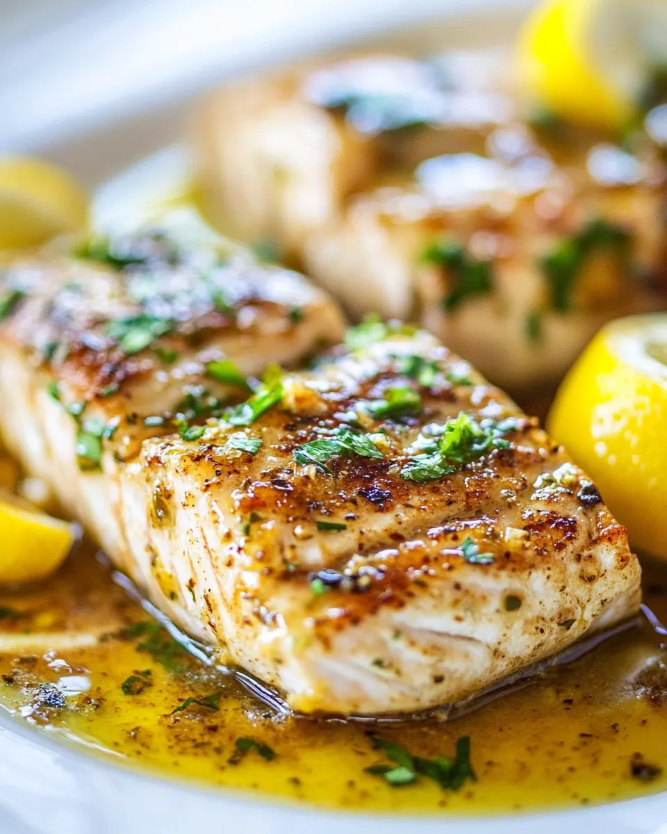 Delicious Garlic Butter Mahi Mahi shot