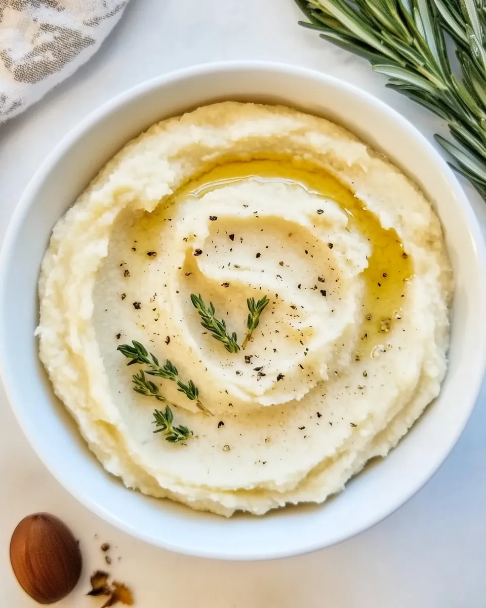 Delicious Garlic Mashed Cauliflower shot