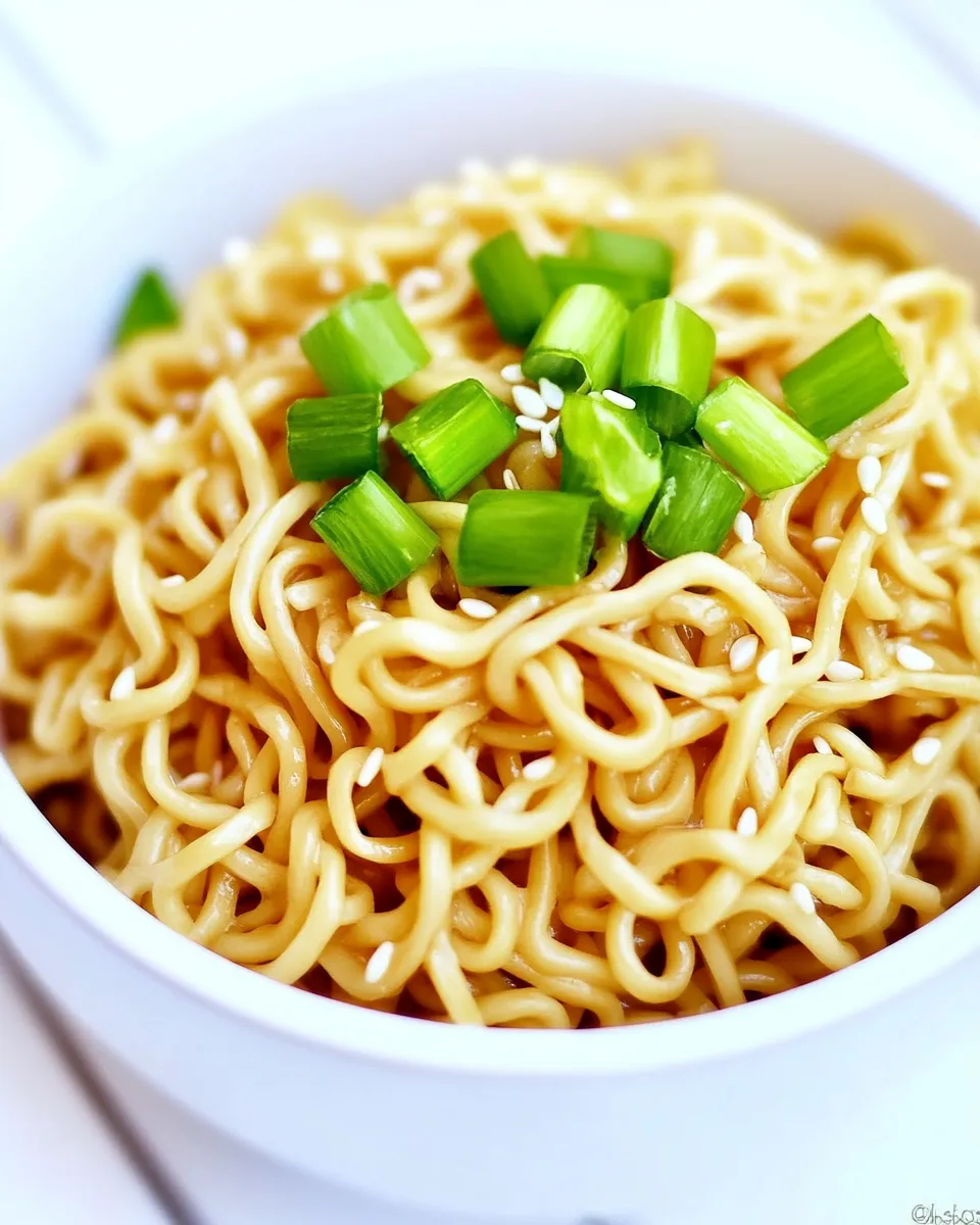 Savory Garlic Sesame Noodles shot