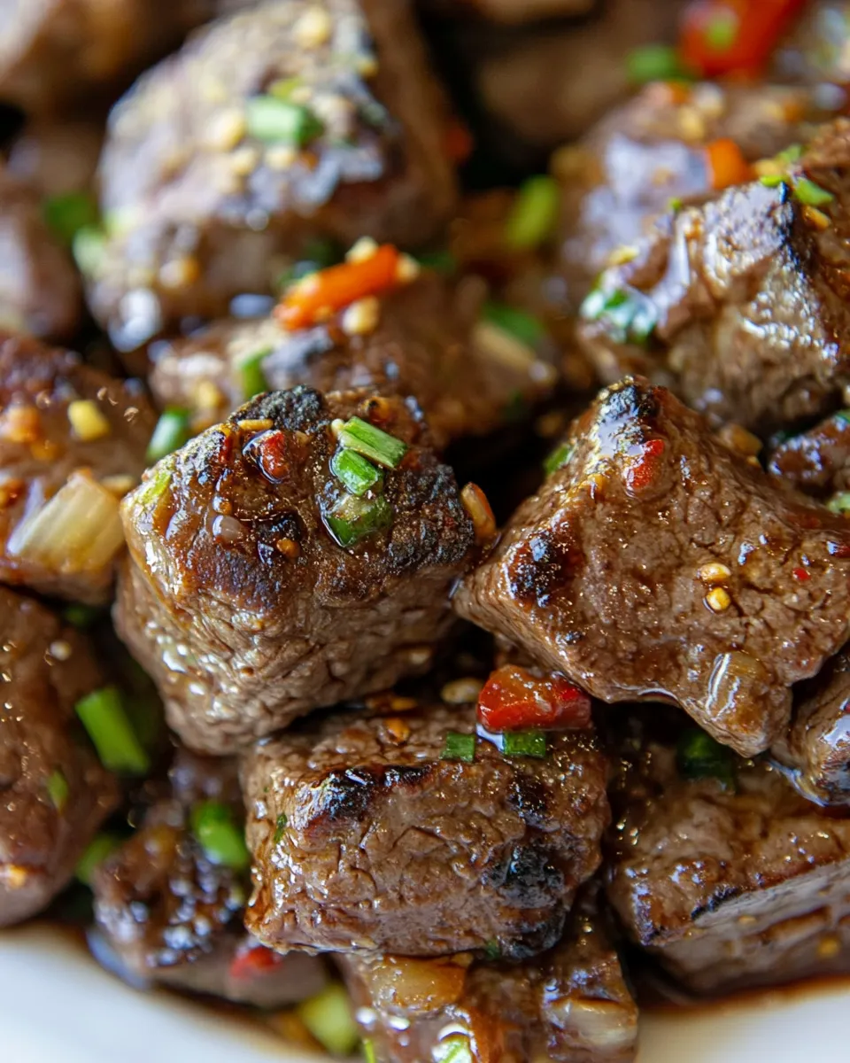 Homemade Garlic Steak Bites recipe photo