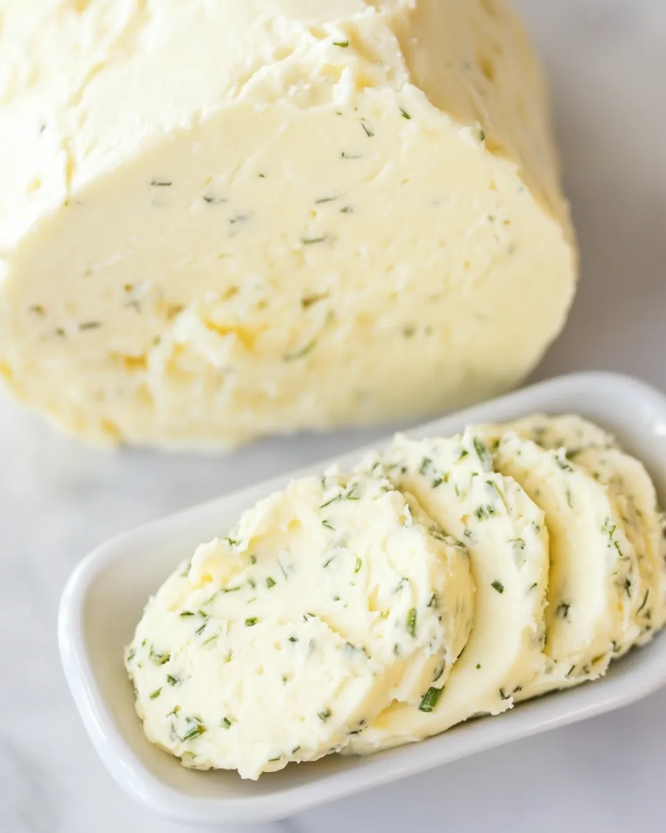 Homemade Goats Cheese and Chive Butter photo