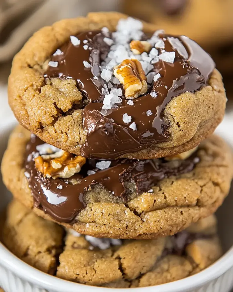 Homemade Gooey Brown Butter Walnut Chocolate Chunk Cookies with Sea Salt photo