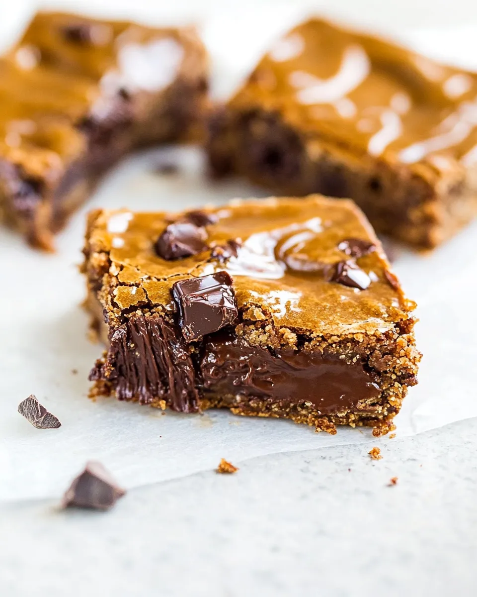Easy Gooey Chocolate Chunk Cookie Butter Bars recipe photo