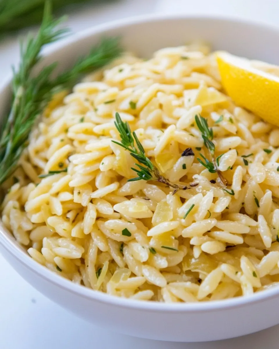 Easy Greek Orzo with Lemon and Herbs recipe photo