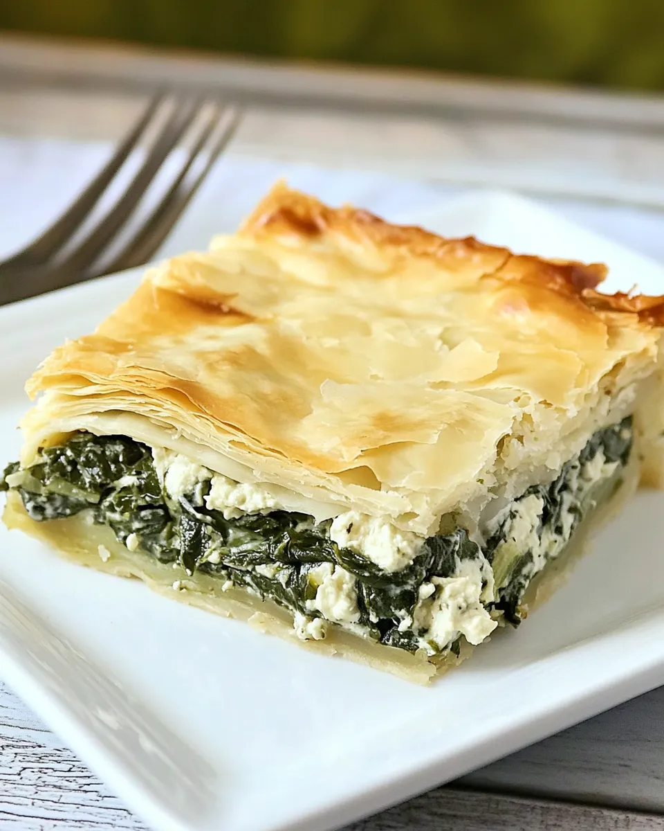 Easy Greek Spinach Pie recipe photo