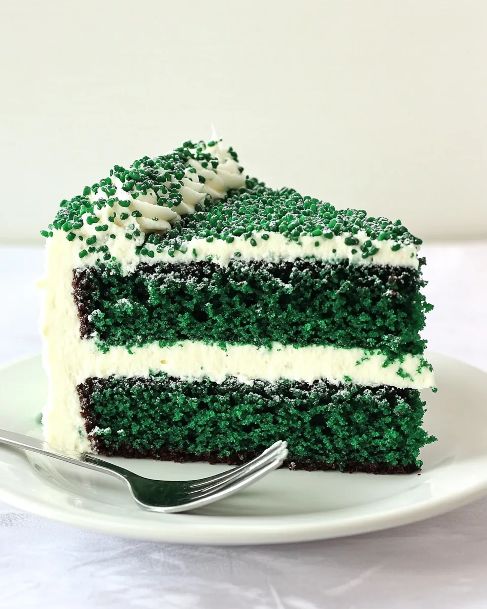 Classic Green Velvet Cheesecake Cake image