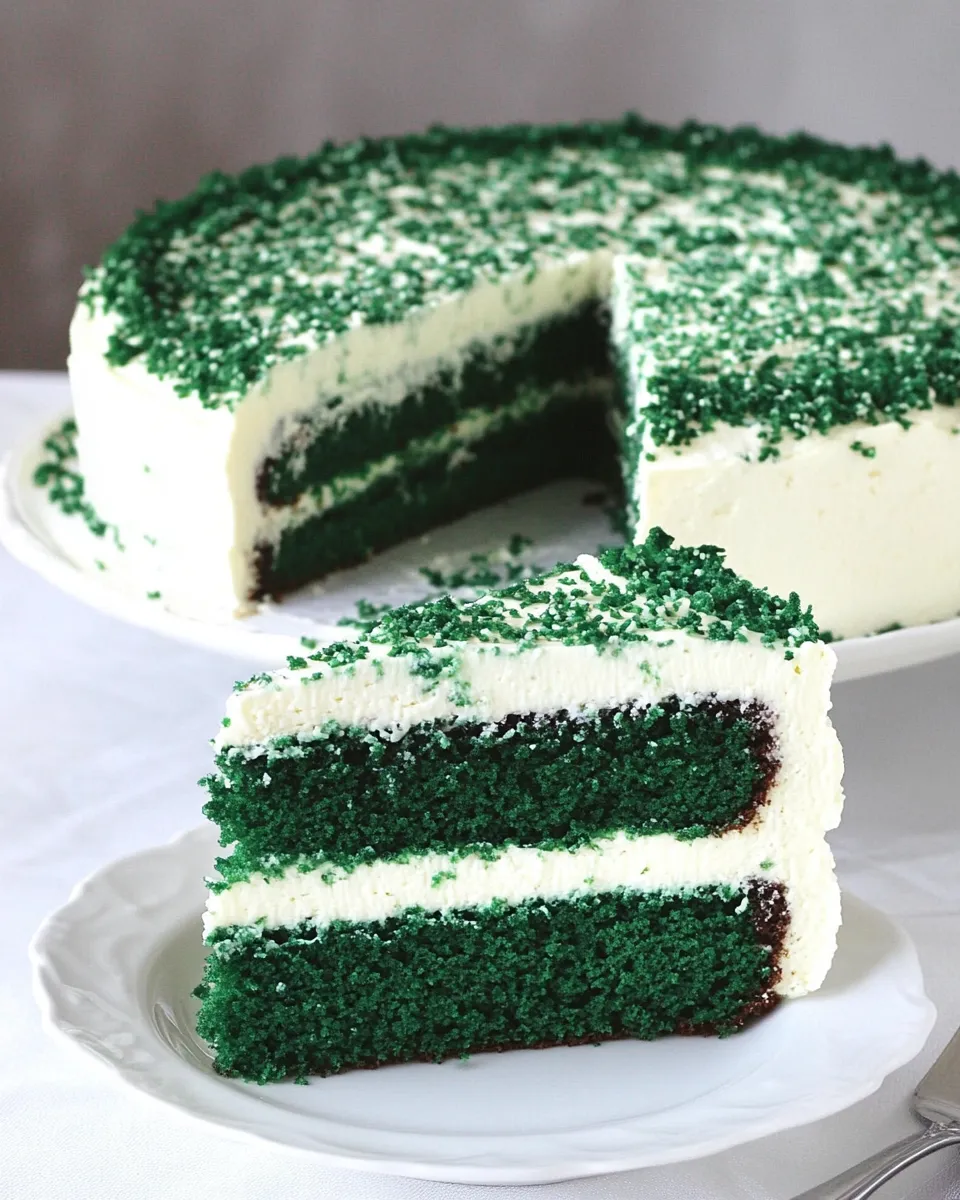 Delicious Green Velvet Cheesecake Cake shot