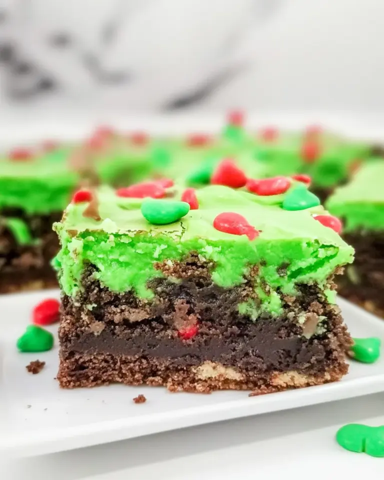Easy Grinch Brownies photo