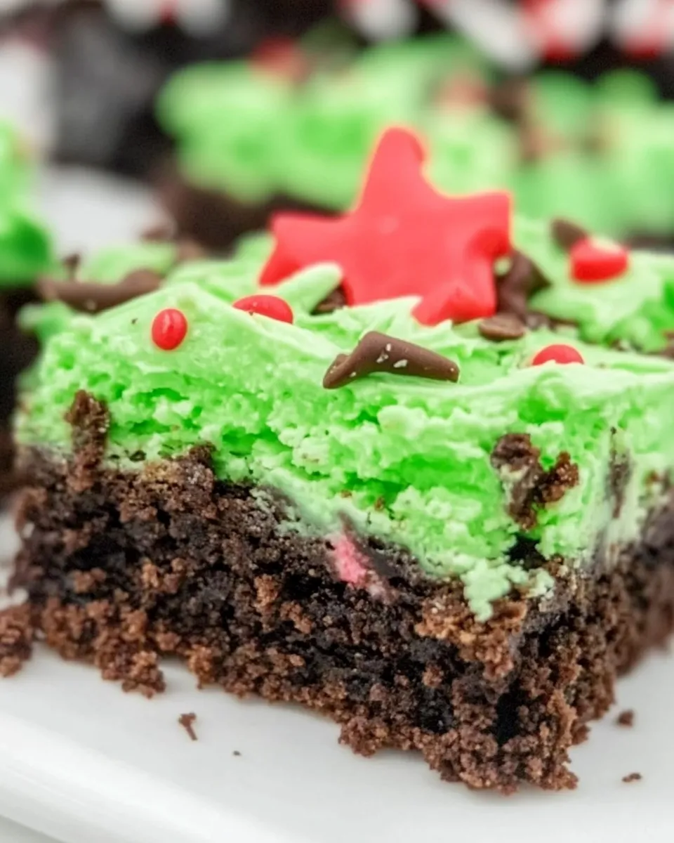 Delicious Grinch Brownies image