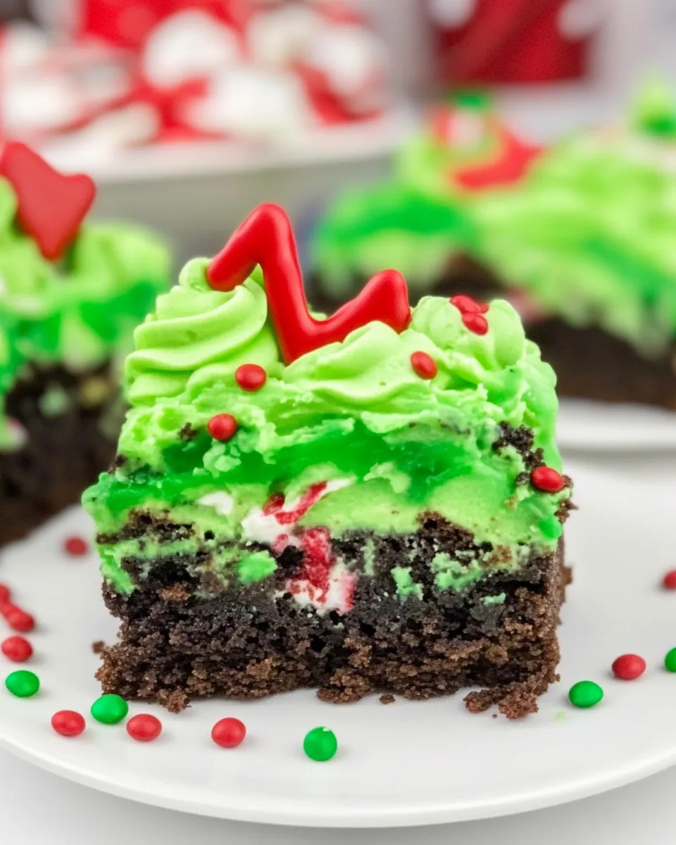 Tasty Grinch Brownies shot