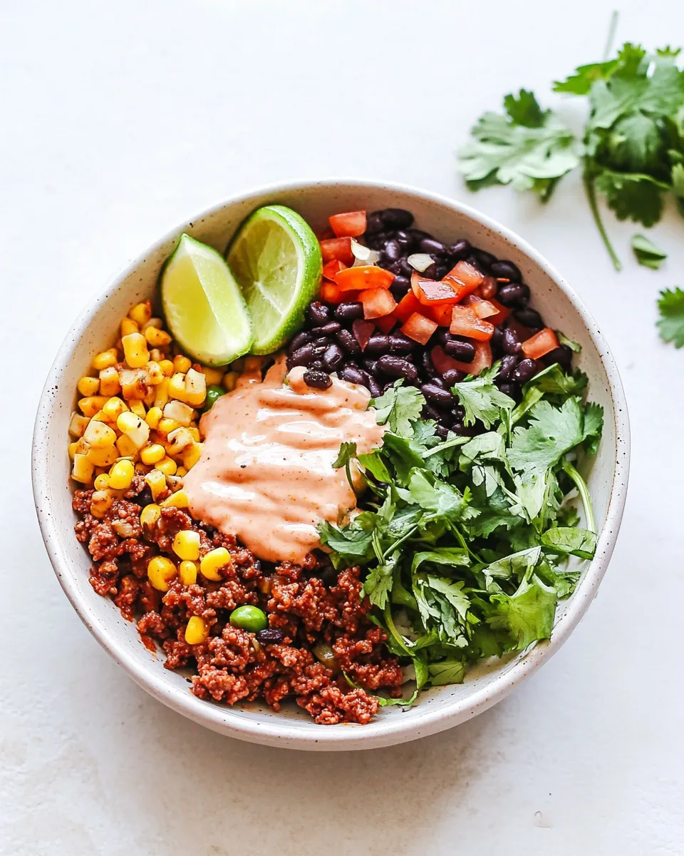 Easy Ground Beef Taco Bowl photo