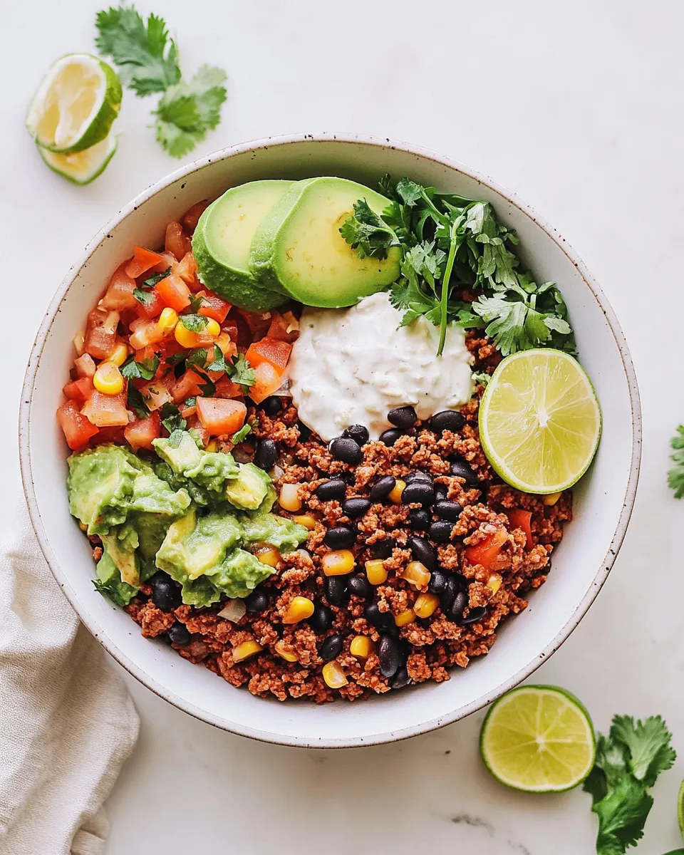 Delicious Ground Beef Taco Bowl image
