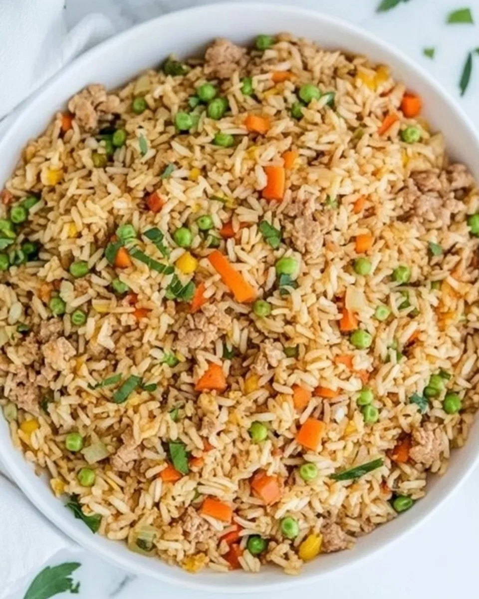 Quick Ground Turkey Fried Rice recipe photo