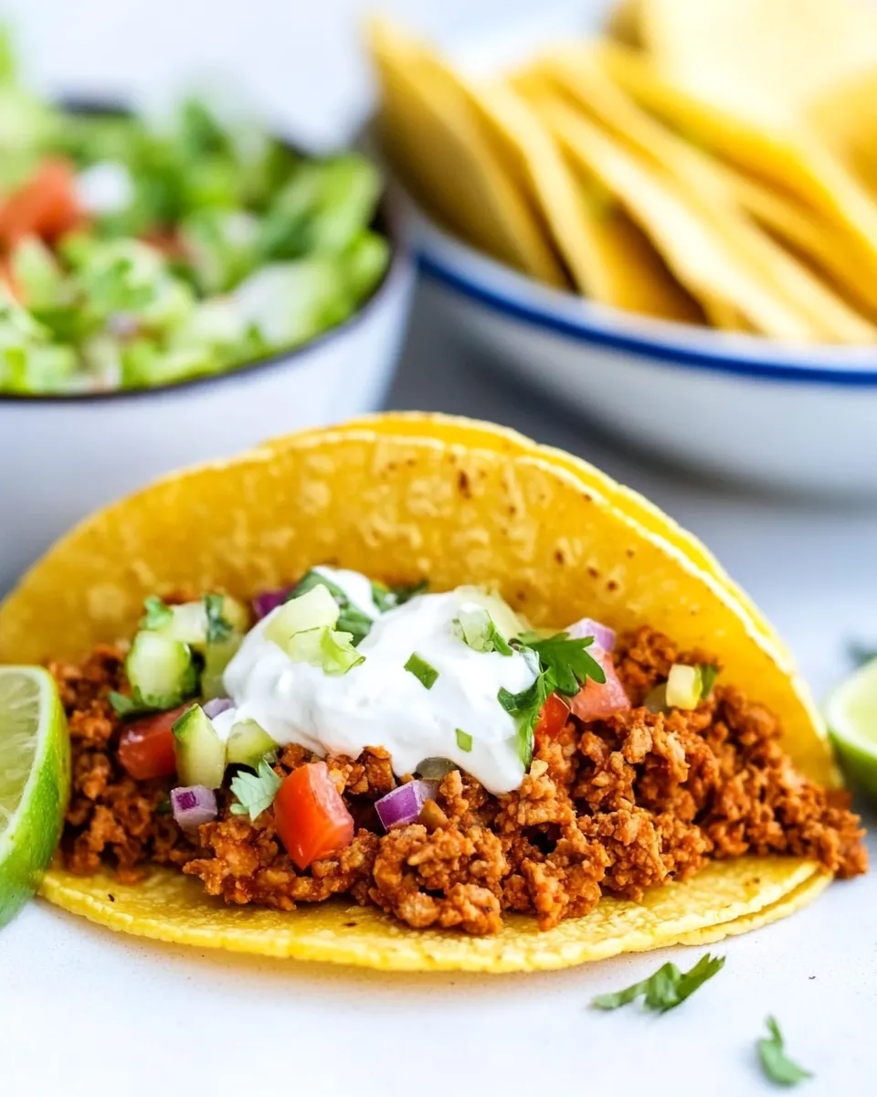 Delicious Ground Turkey Tacos shot