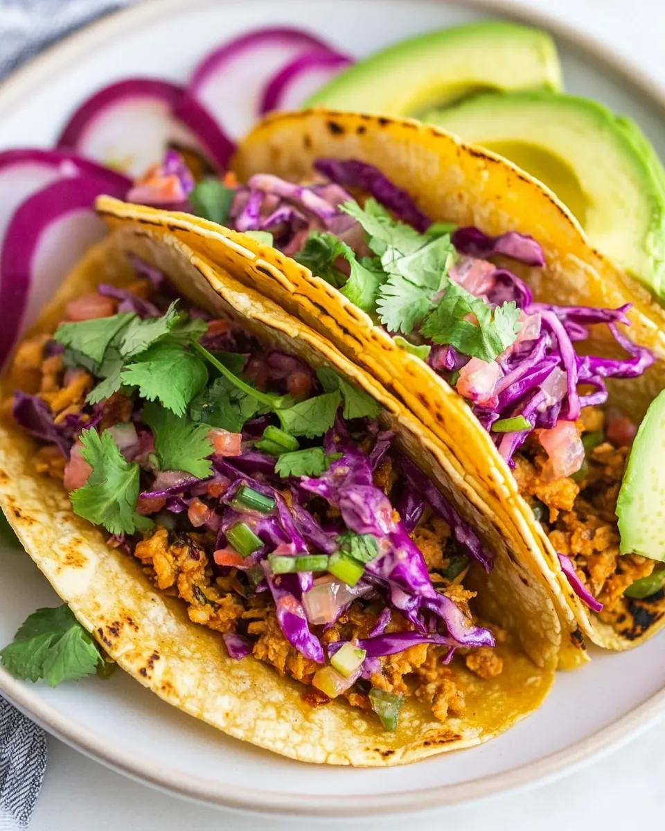 Homemade Ground Turkey Tacos with Cabbage Slaw and Avocado photo