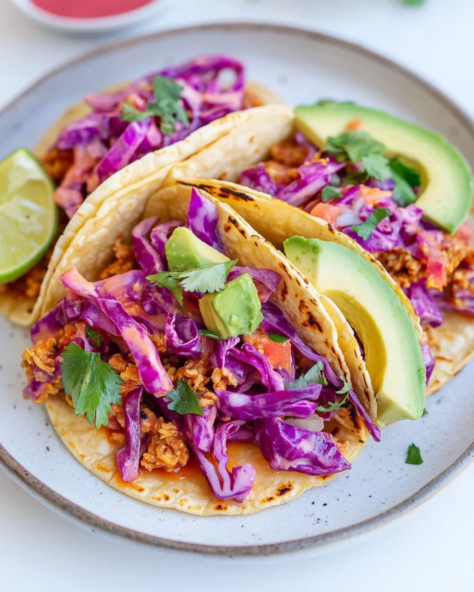 Easy Ground Turkey Tacos with Cabbage Slaw and Avocado recipe photo