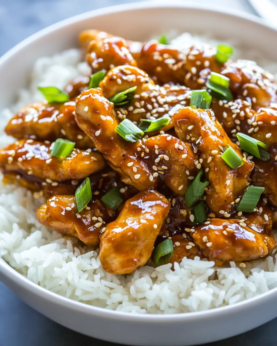 Delicious Healthier 20 Minute Sesame Chicken shot