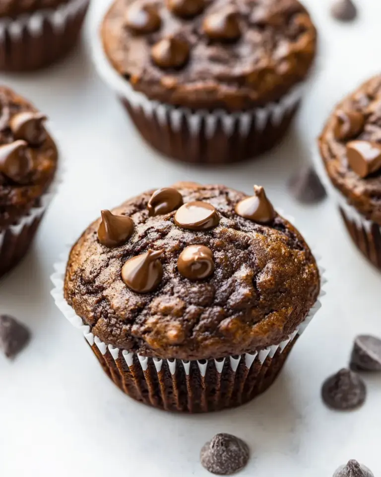 Homemade Healthy Chocolate Banana Muffins photo