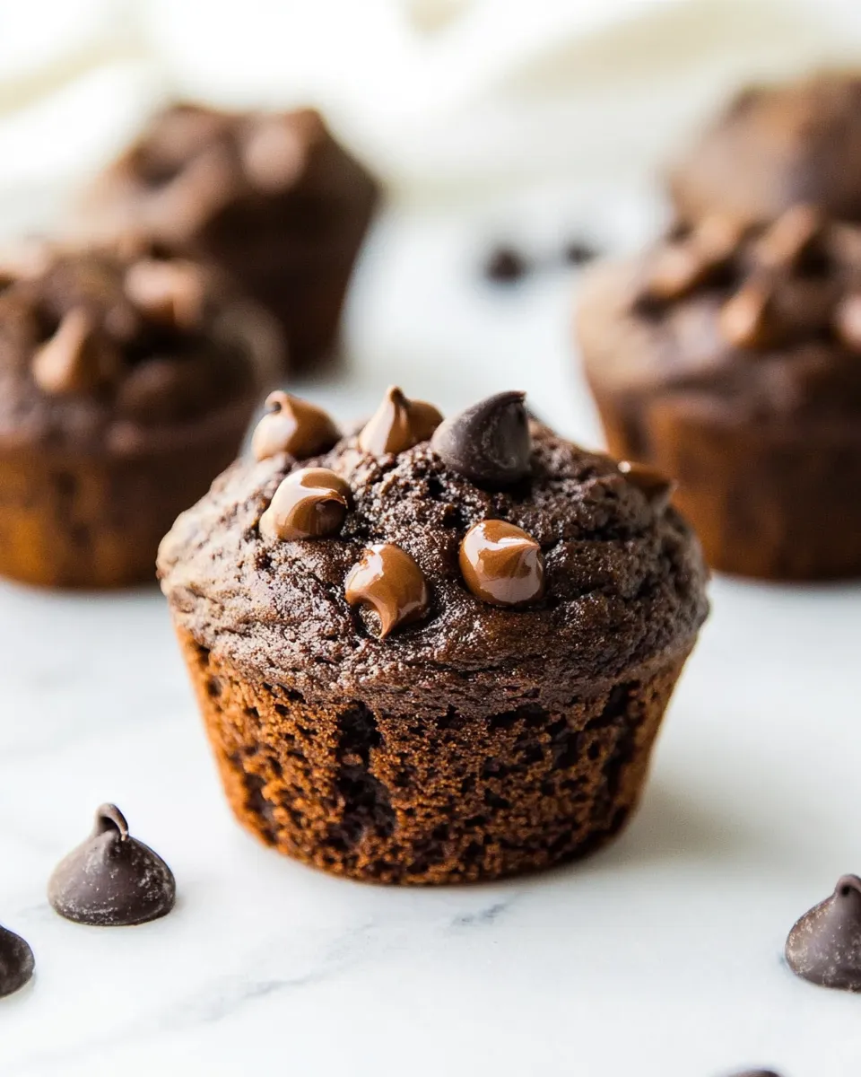 Easy Healthy Chocolate Banana Muffins recipe photo