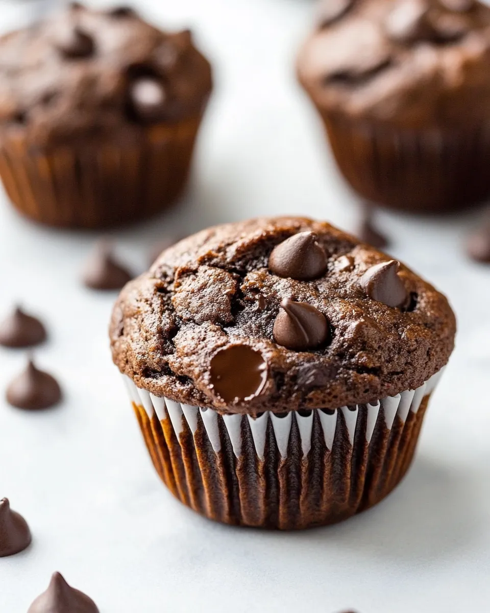 Delicious Healthy Chocolate Banana Muffins shot