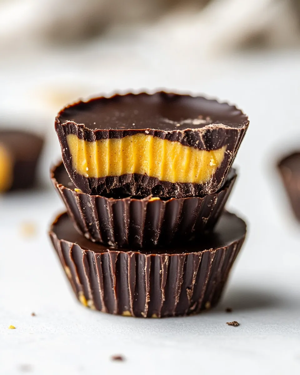 Easy Healthy Chocolate Peanut Butter Cups recipe photo