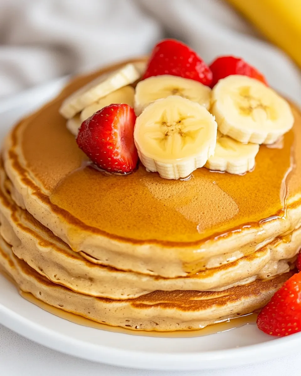 Delicious Healthy Gluten-Free Banana Oatmeal Pancakes Recipe shot
