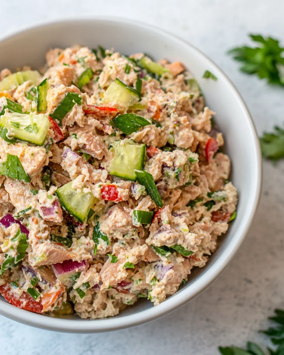 Homemade Healthy Tuna Salad With Hummus (Mayo-Free) photo