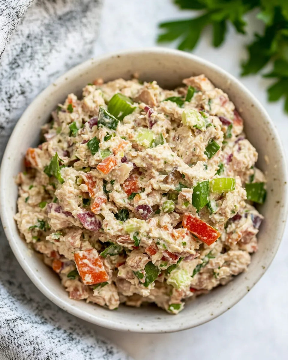 Classic Healthy Tuna Salad With Hummus (Mayo-Free) image