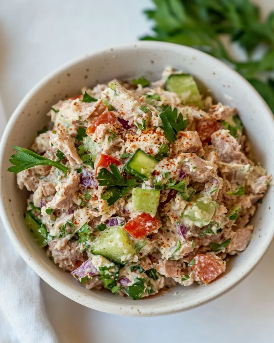 Easy Healthy Tuna Salad With Hummus (Mayo-Free) recipe photo