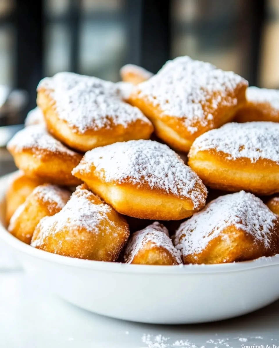 Tasty Homemade Beignets shot