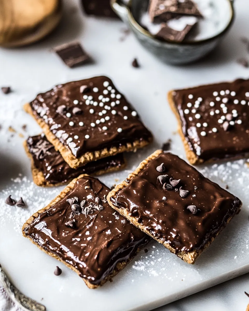 Healthy Homemade Chocolate Fudge Pop Tarts. dish image