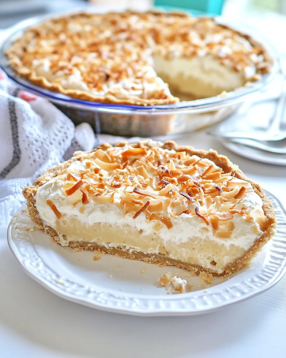 Healthy Homemade Coconut Cream Pie image