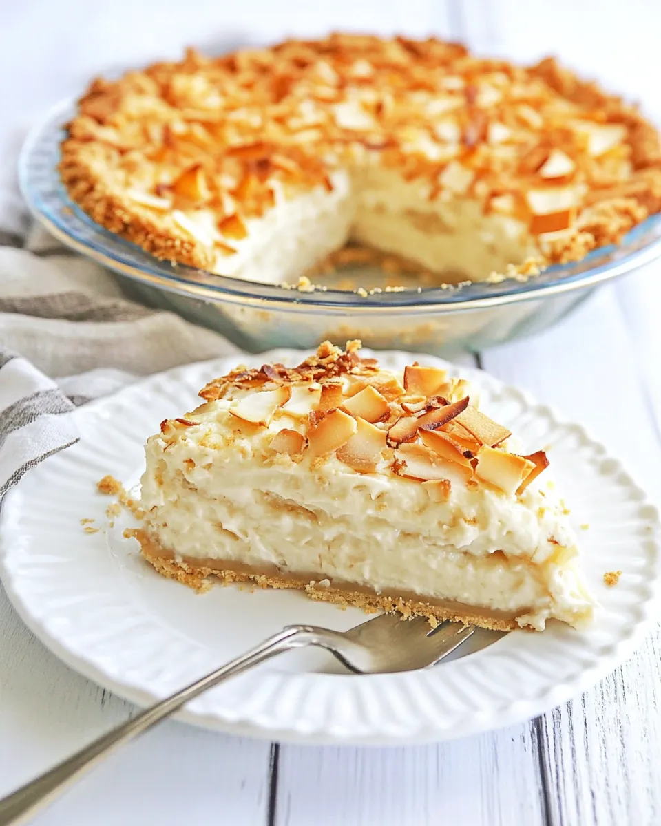Homemade Homemade Coconut Cream Pie food shot