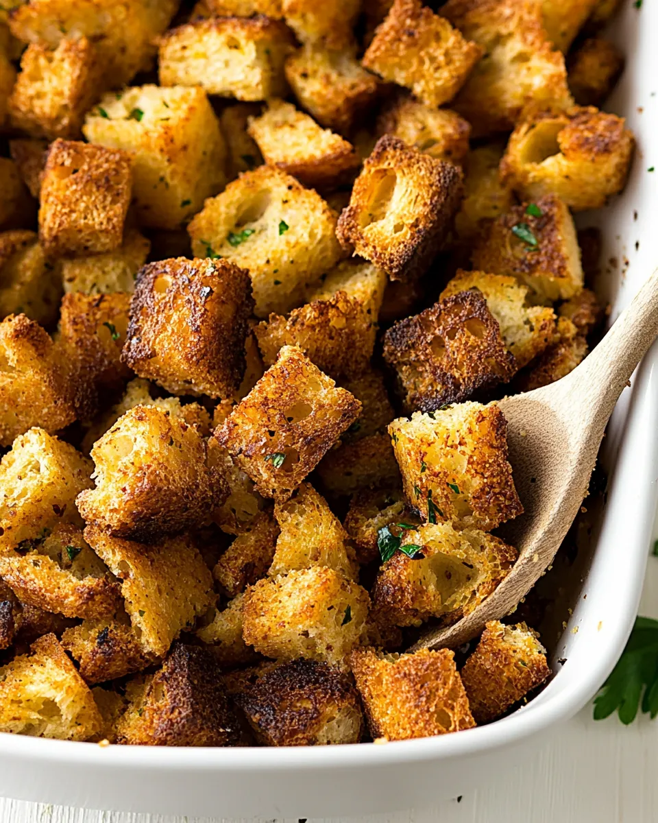Best Homemade Croutons with Garlic Butter dish photo